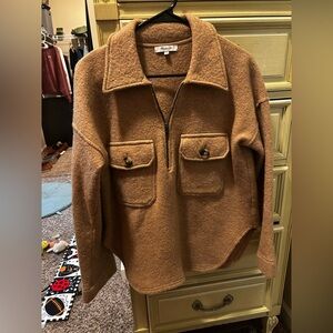 Madewell Quarter-Zip Wool Jacket